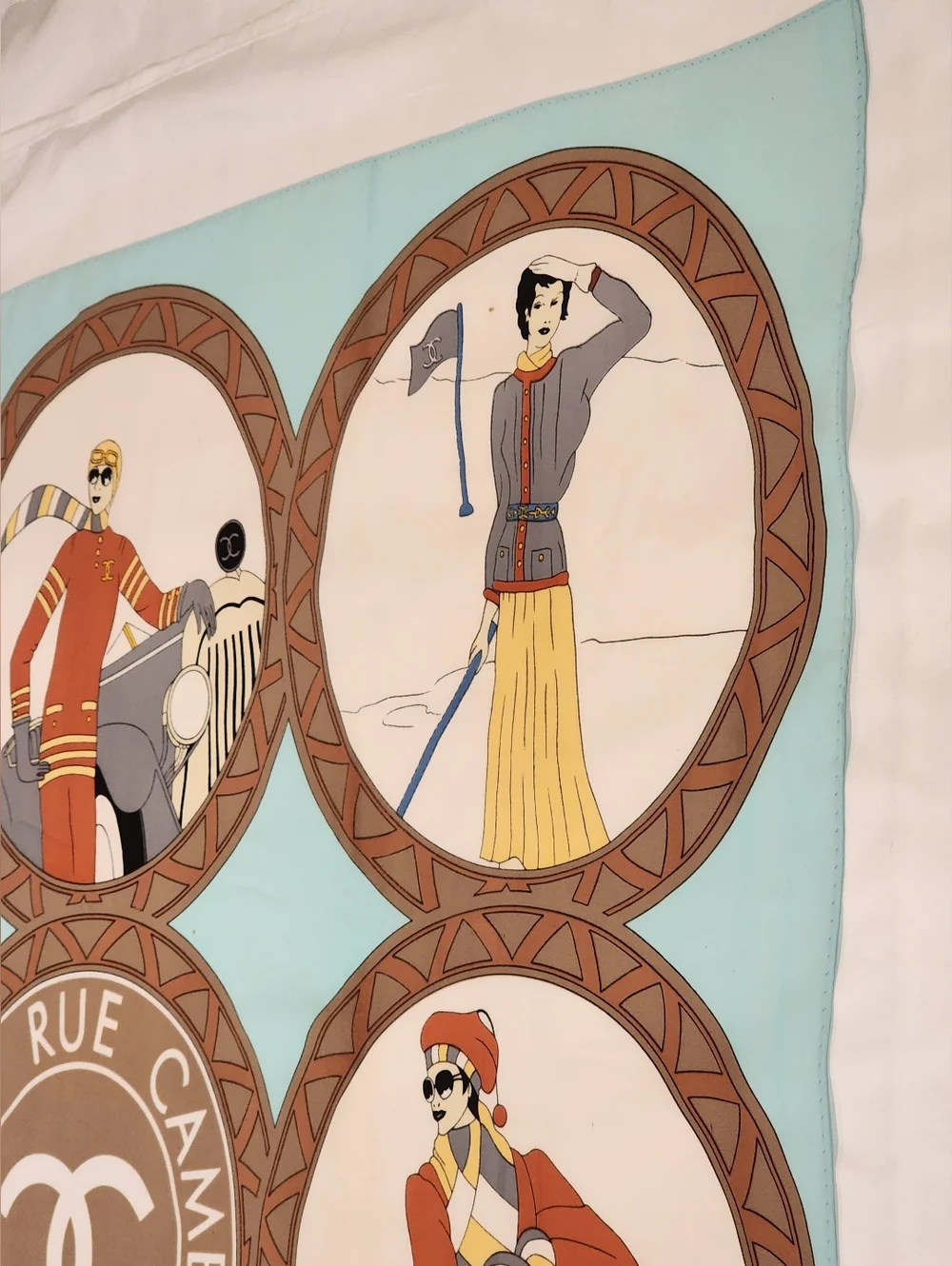 Chanel Vintage 'Rue Cambon Sporting Ladies' Scarf - Picture 8 of 16